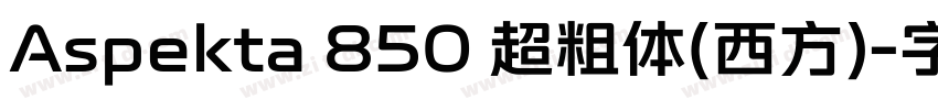 Aspekta 850 超粗体(西方)字体转换